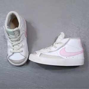 NIKE Sneakers Girls Size 8 8C White Pink Blazer Mid 77